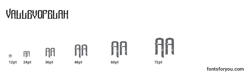 Размеры шрифта Valleyofelah (112353)