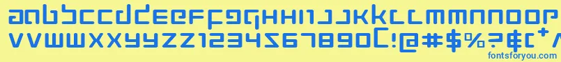 ProkofievExpanded Font – Blue Fonts on Yellow Background