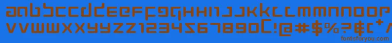 ProkofievExpanded-fontti – ruskeat fontit sinisellä taustalla