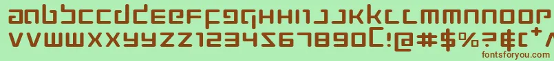 ProkofievExpanded Font – Brown Fonts on Green Background