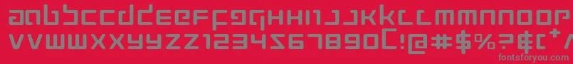 ProkofievExpanded-Schriftart – Graue Schriften auf rotem Hintergrund