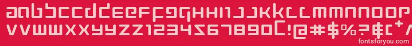 ProkofievExpanded Font – Pink Fonts on Red Background