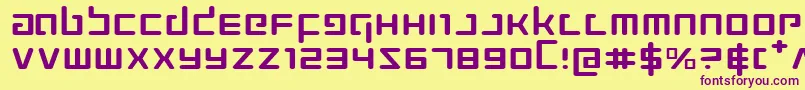 ProkofievExpanded Font – Purple Fonts on Yellow Background