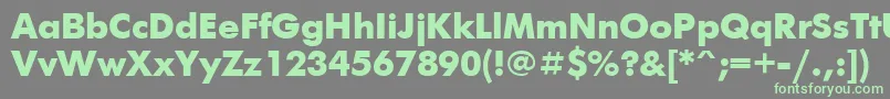 FuturisextraCyrillic Font – Green Fonts on Gray Background