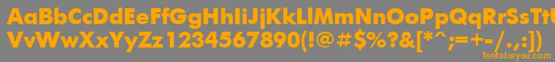 FuturisextraCyrillic Font – Orange Fonts on Gray Background