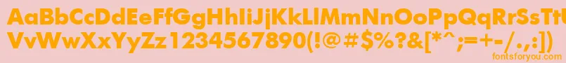 FuturisextraCyrillic Font – Orange Fonts on Pink Background