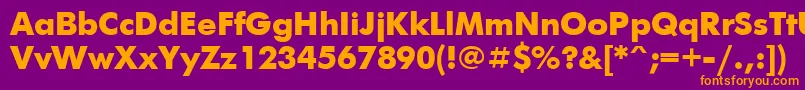 FuturisextraCyrillic Font – Orange Fonts on Purple Background