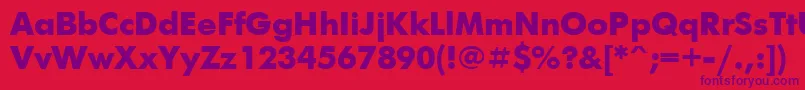 FuturisextraCyrillic Font – Purple Fonts on Red Background