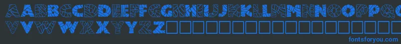 MummifiedRegular Font – Blue Fonts on Black Background