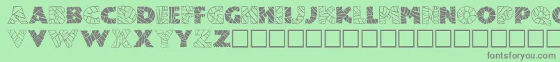 MummifiedRegular Font – Gray Fonts on Green Background