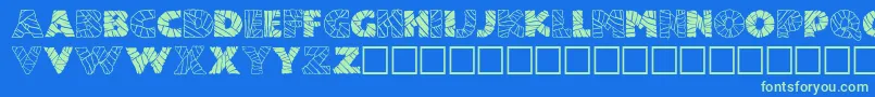 MummifiedRegular Font – Green Fonts on Blue Background