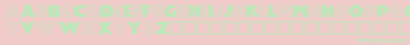 MummifiedRegular Font – Green Fonts on Pink Background