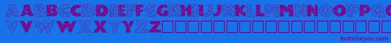 MummifiedRegular Font – Purple Fonts on Blue Background