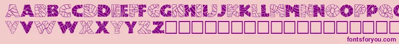 MummifiedRegular-Schriftart – Violette Schriften auf rosa Hintergrund