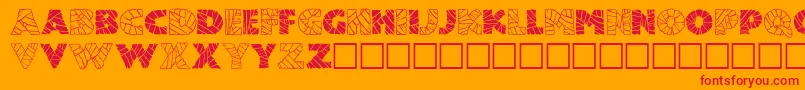 MummifiedRegular Font – Red Fonts on Orange Background