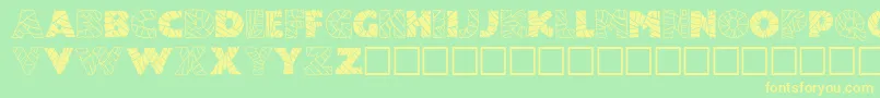 MummifiedRegular Font – Yellow Fonts on Green Background