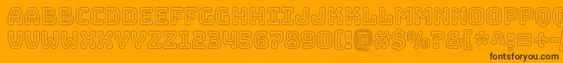 BungeeOutline Font – Black Fonts on Orange Background