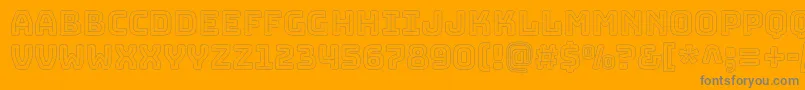 BungeeOutline Font – Gray Fonts on Orange Background