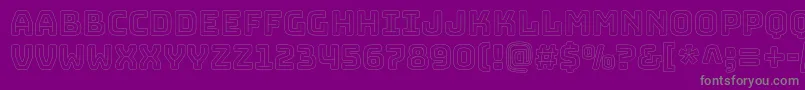 BungeeOutline Font – Gray Fonts on Purple Background