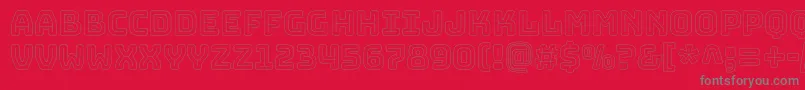 BungeeOutline Font – Gray Fonts on Red Background