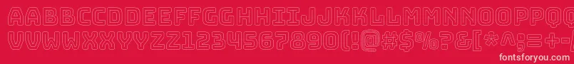 BungeeOutline Font – Pink Fonts on Red Background