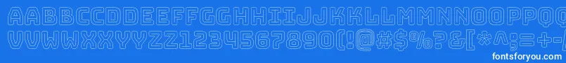 BungeeOutline Font – White Fonts on Blue Background