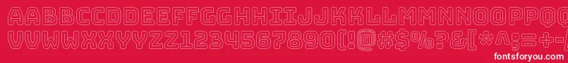 BungeeOutline Font – White Fonts on Red Background