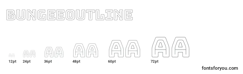 BungeeOutline Font Sizes
