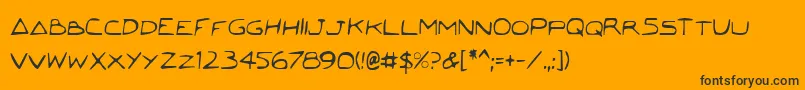 JettaCondensed Font – Black Fonts on Orange Background