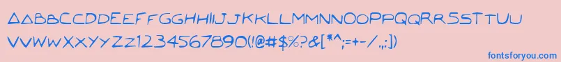 Police JettaCondensed – polices bleues sur fond rose