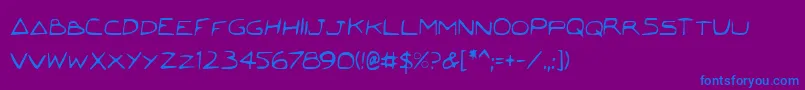 JettaCondensed Font – Blue Fonts on Purple Background