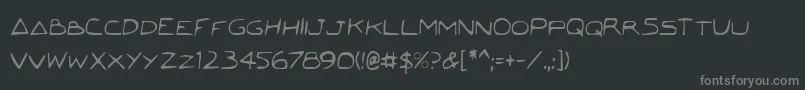 JettaCondensed Font – Gray Fonts on Black Background