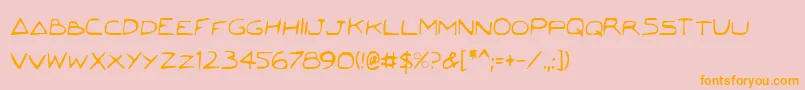 JettaCondensed Font – Orange Fonts on Pink Background