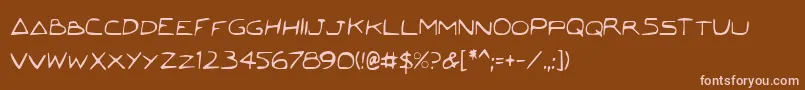 JettaCondensed Font – Pink Fonts on Brown Background