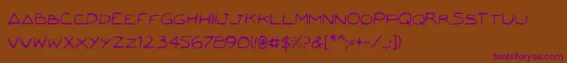 JettaCondensed Font – Purple Fonts on Brown Background