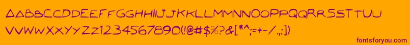 JettaCondensed Font – Purple Fonts on Orange Background