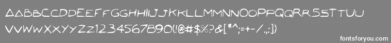JettaCondensed Font – White Fonts on Gray Background
