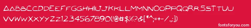 JettaCondensed Font – White Fonts on Red Background
