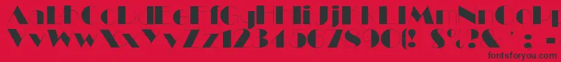 Ballet Font – Black Fonts on Red Background