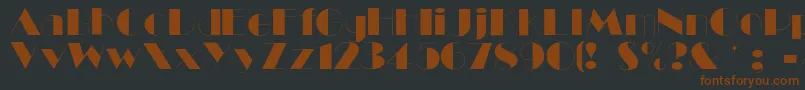 Ballet Font – Brown Fonts on Black Background