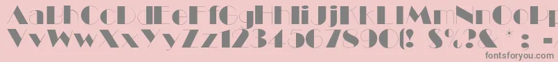 Ballet Font – Gray Fonts on Pink Background