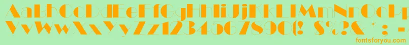 Ballet Font – Orange Fonts on Green Background