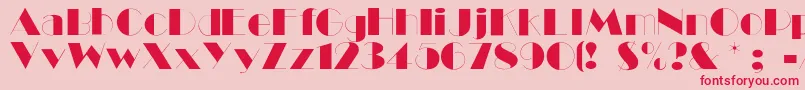 Ballet Font – Red Fonts on Pink Background