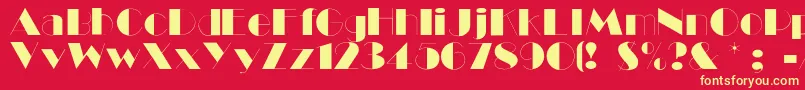 Ballet Font – Yellow Fonts on Red Background