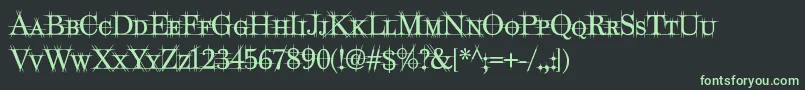 MaychurchRegular Font – Green Fonts on Black Background