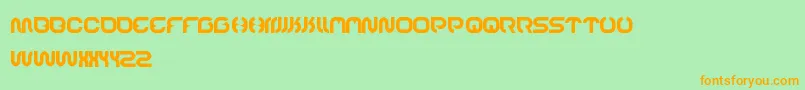 Recognition Font – Orange Fonts on Green Background