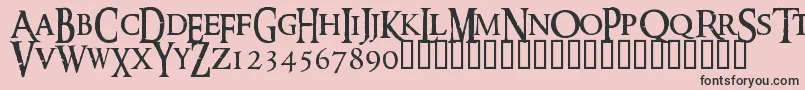 フォントRingm – ピンクの背景に黒い文字