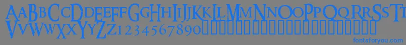 Ringm-Schriftart – Blaue Schriften auf grauem Hintergrund