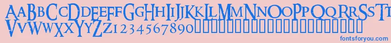 Ringm Font – Blue Fonts on Pink Background