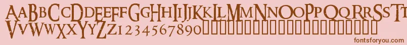 Ringm Font – Brown Fonts on Pink Background